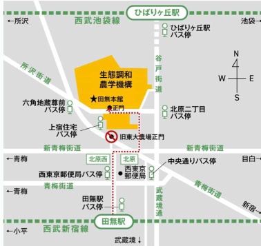 田無駅からの案内図